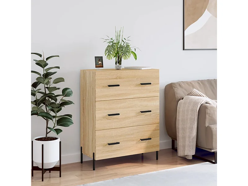 Credenza Rovere Sonoma 69,5x34x90 cm in Legno Multistrato