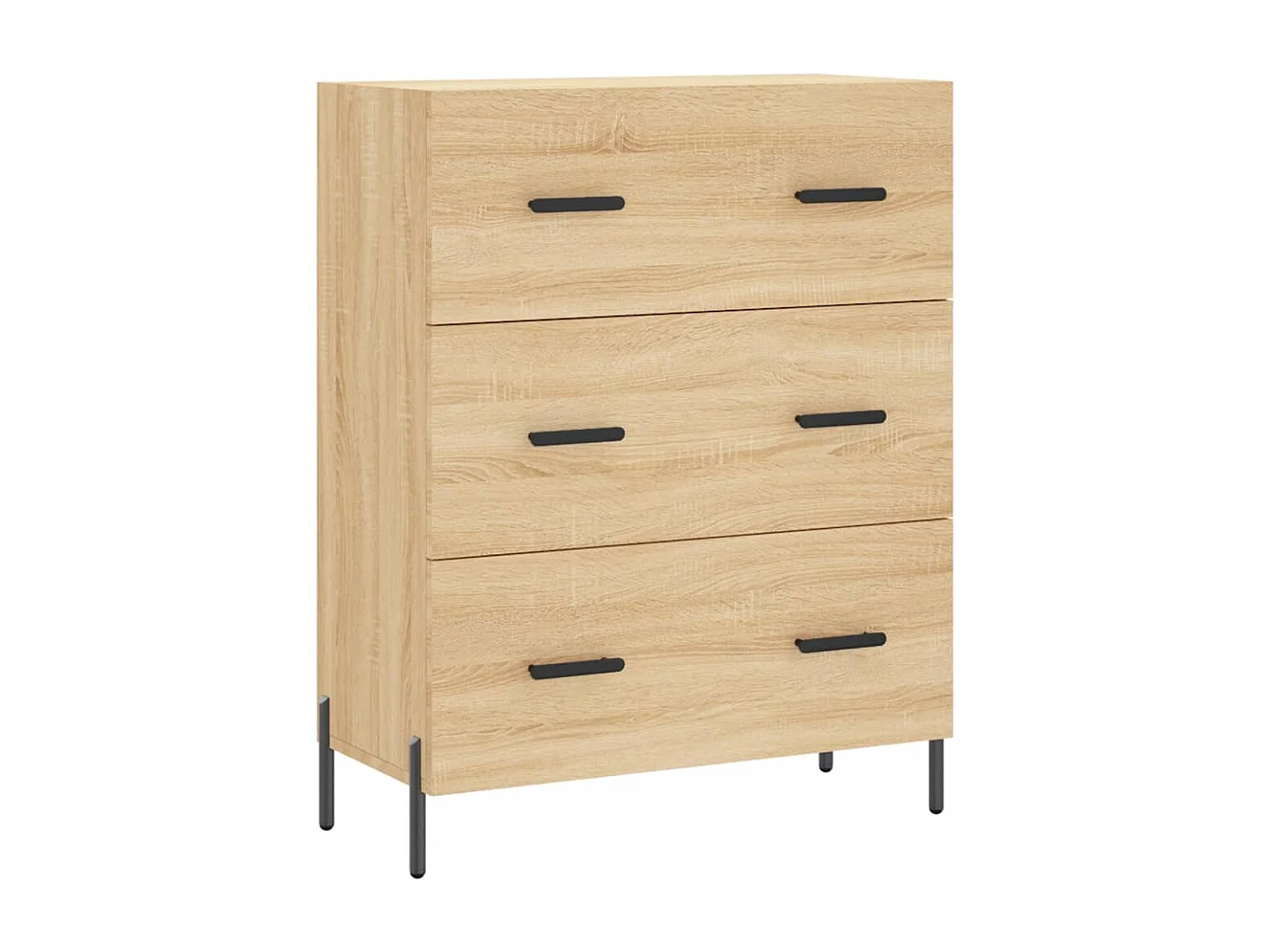 Buffet chêne sonoma 69,5x34x90 cm bois d'ingénierie
