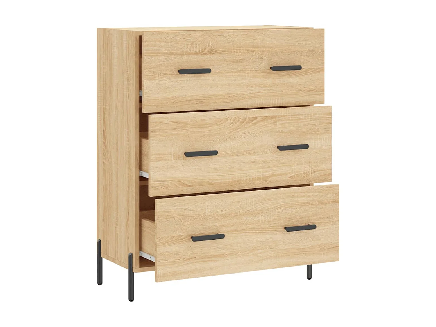 Buffet chêne sonoma 69,5x34x90 cm bois d'ingénierie