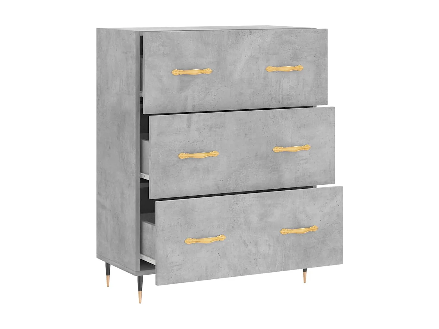 Dressoir 69,5x34x90 cm bewerkt hout betongrijs