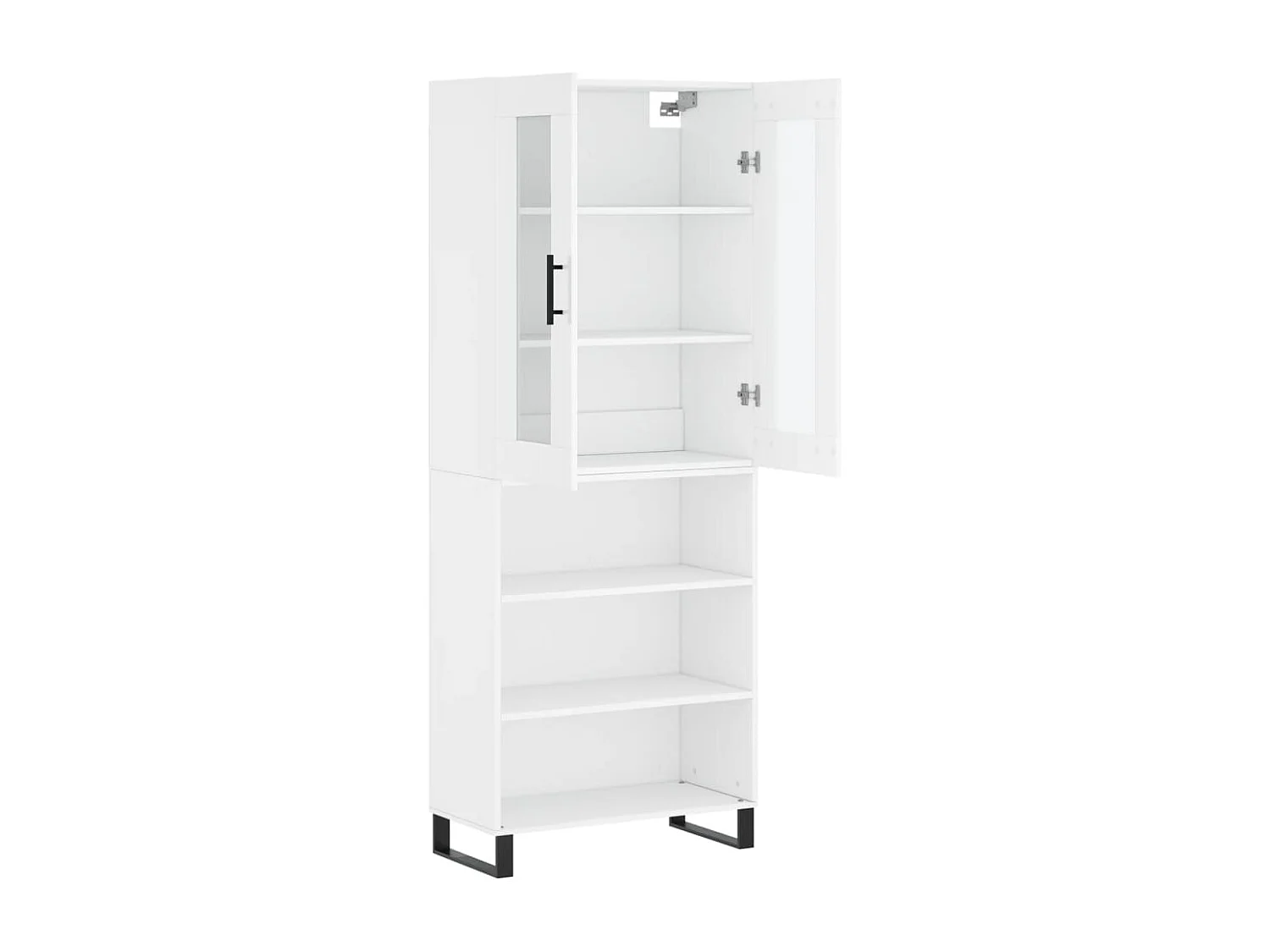 Buffet haut Blanc 69,5x34x180 cm Bois d'ingénierie