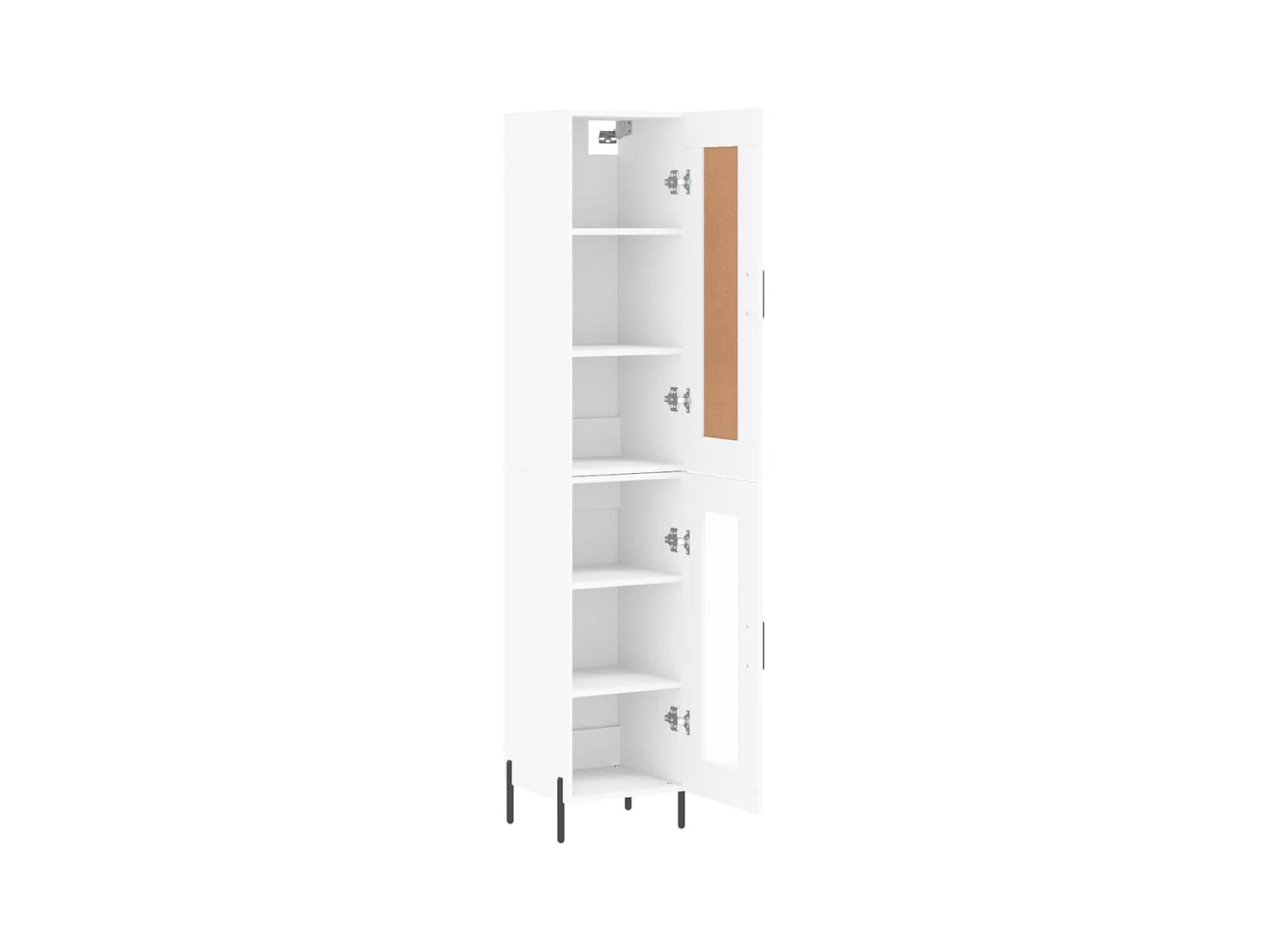 Highboard Weiß 34,5x34x180 cm Holzwerkstoff