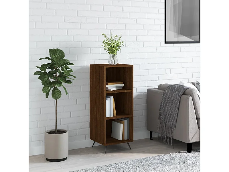 Schappenkast 34,5x32,5x90 cm bewerkt hout bruin eikenkleur