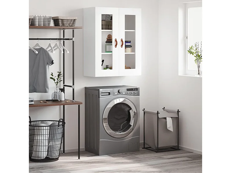 Armoire murale blanc 69,5x34x90 cm