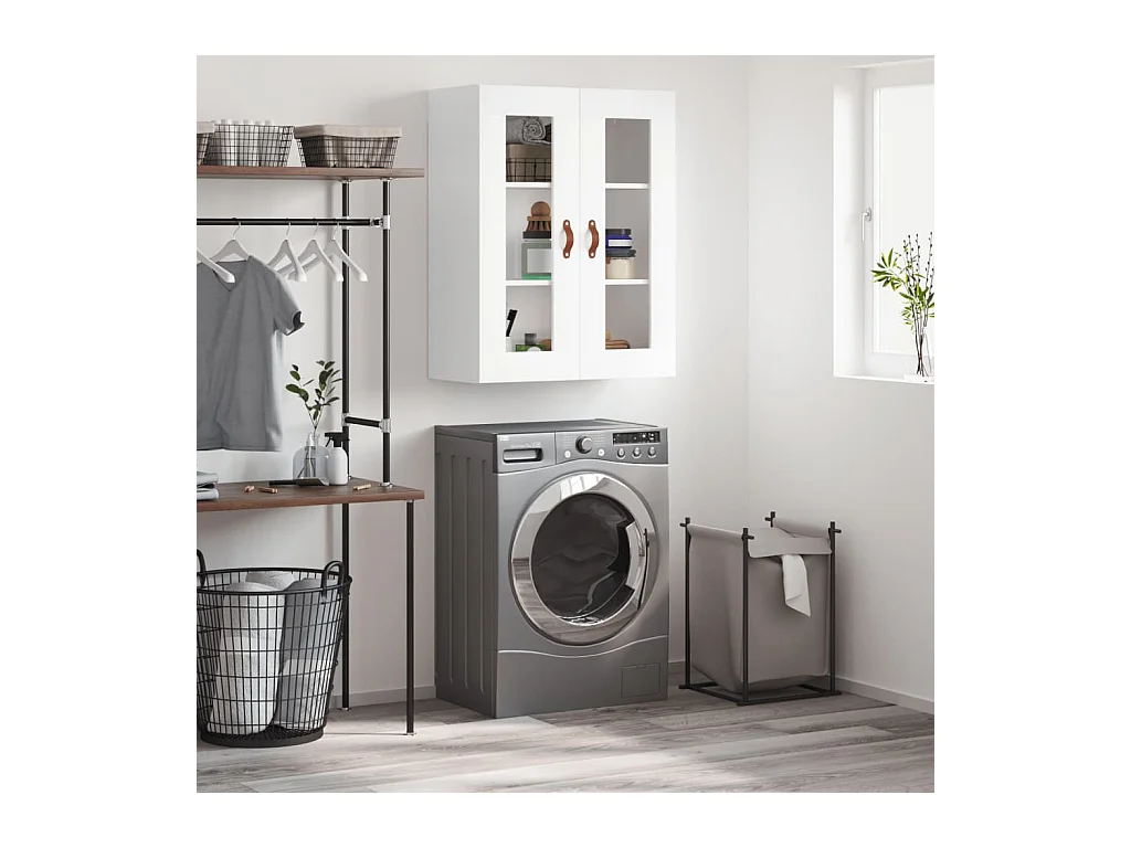 Armoire murale blanc 69,5x34x90 cm