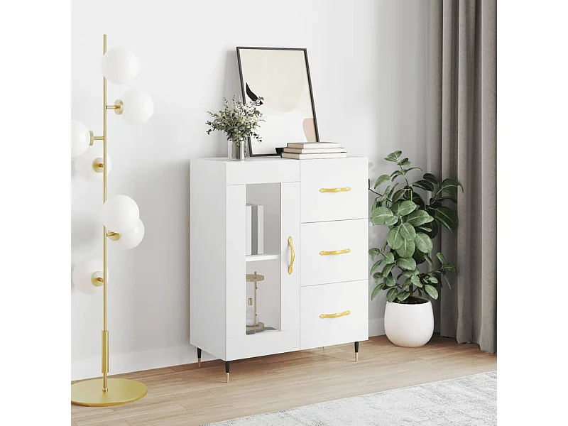 Dressoir 69,5x34x90 cm bewerkt hout wit