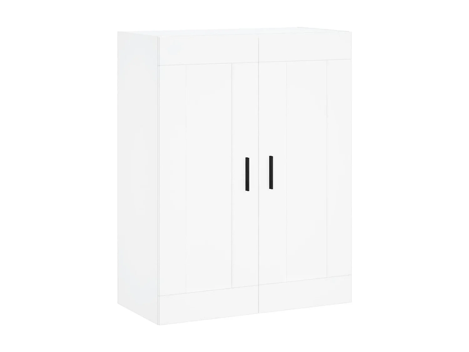 Hoge kast 69,5x34x180 cm bewerkt hout wit