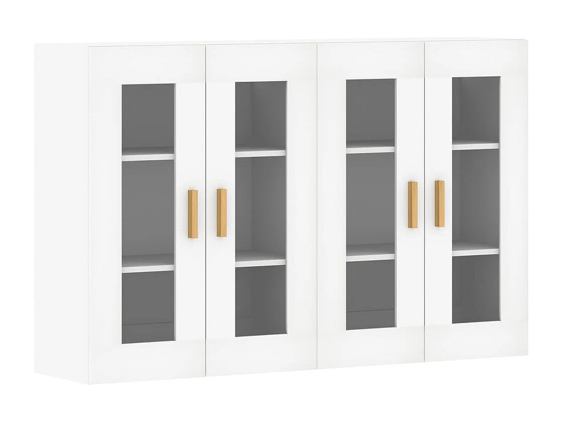 Móveis de parede 2 pcs derivados de madeira branco