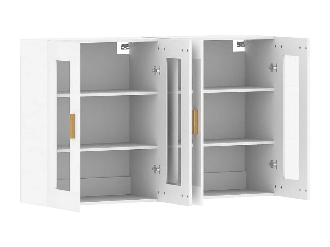 Móveis de parede 2 pcs derivados de madeira branco