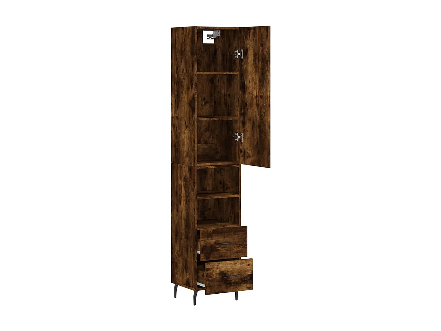 Highboard Räuchereiche 34,5x34x180 cm Holzwerkstoff