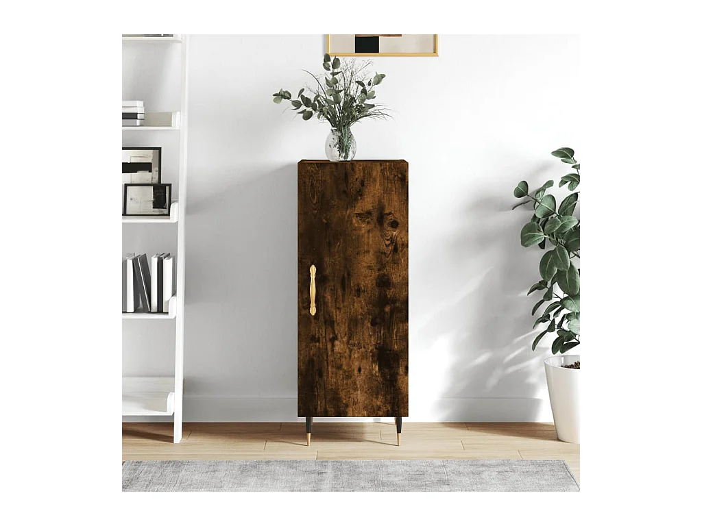 Buffet Chêne fumé 34,5x34x90 cm Bois d'ingénierie