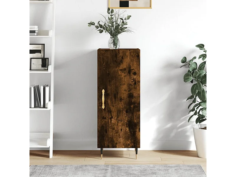 Dressoir 34,5x34x90 cm bewerkt hout gerookt eiken