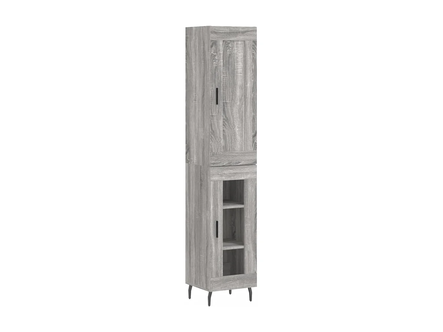 Aparador alto madera contrachapada gris Sonoma 34,5x34x180 cm