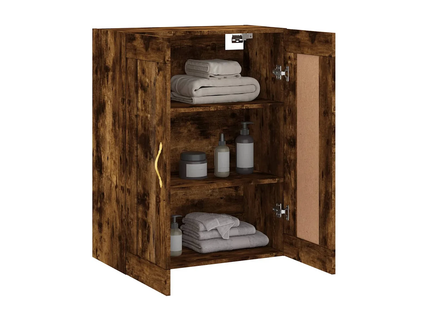 Armoire murale chêne fumé 69,5x34x90 cm bois d'ingénierie