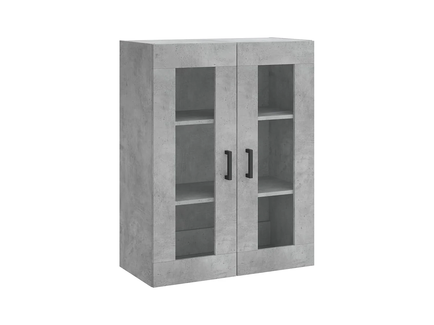 Highboard Betongrau 69,5x34x180 cm Holzwerkstoff