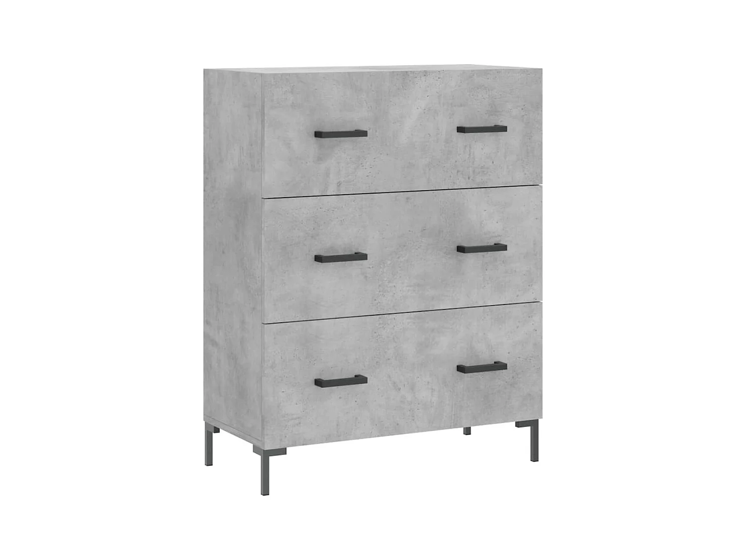 Highboard Betongrau 69,5x34x180 cm Holzwerkstoff