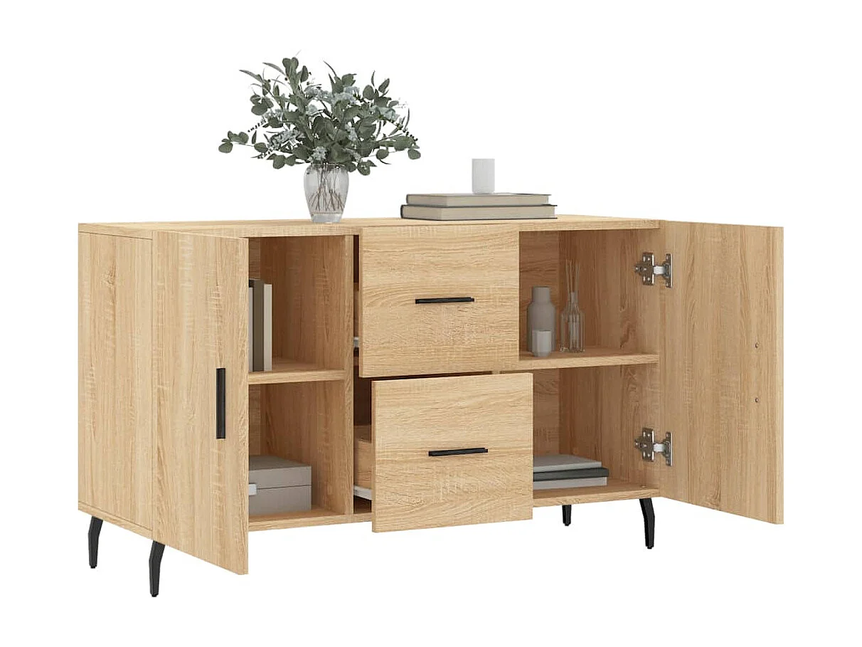 Buffet chêne sonoma 100x36x60 cm bois d'ingénierie