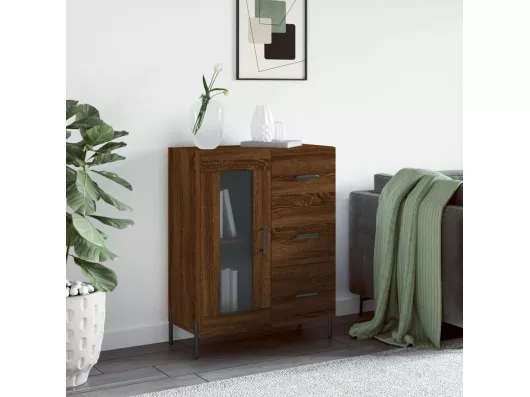 Kauf Unique Sideboard Braun Eichen-Optik 69,5x34x90 cm Holzwerkstoff