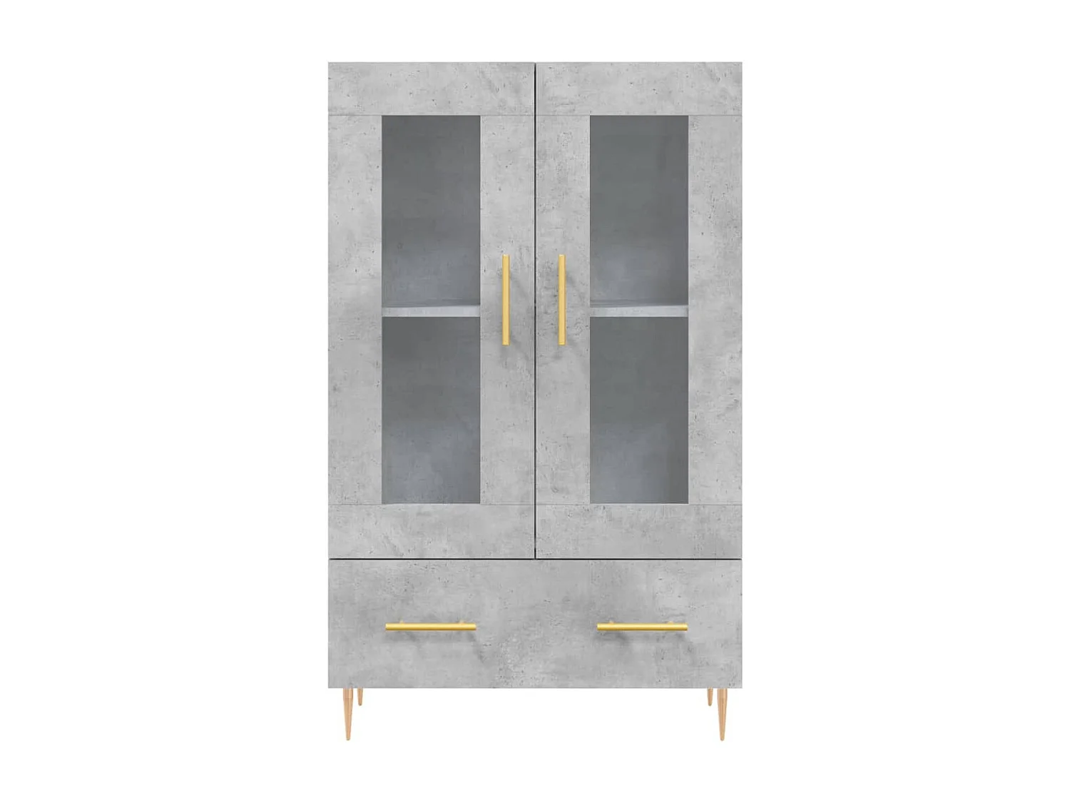 Highboard Betongrau 69,5x31x115 cm Holzwerkstoff