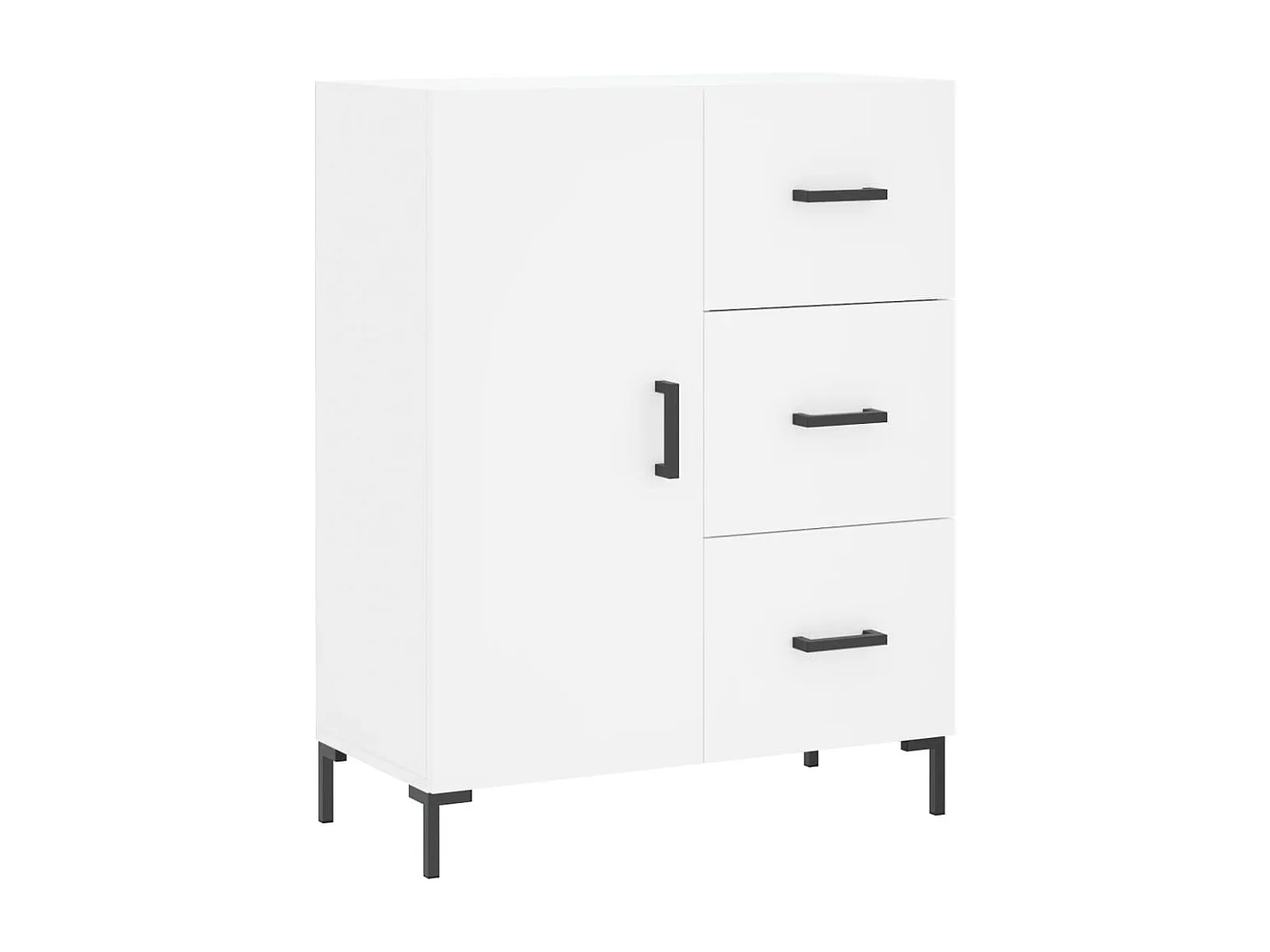 Buffet blanc 69,5x34x90 cm bois d'ingénierie