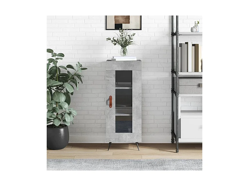 Buffet Gris béton 34,5x34x90 cm Bois d'ingénierie