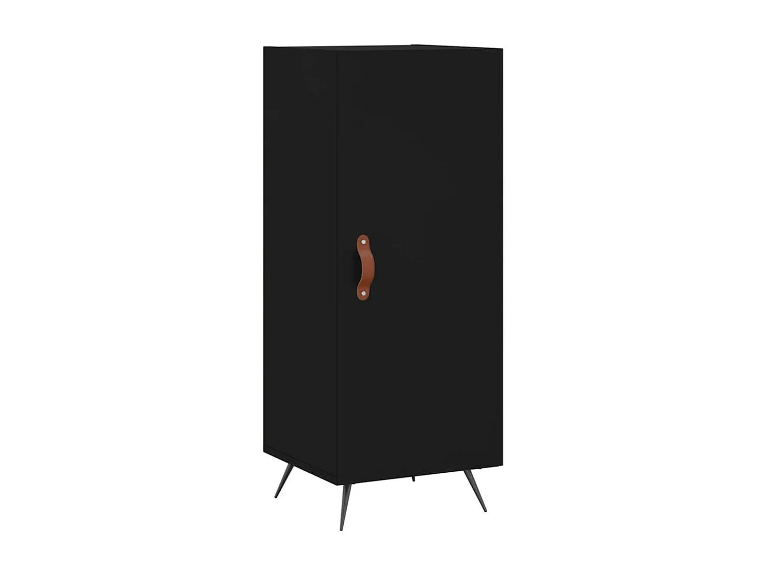 Buffet haut Noir 34,5x34x180 cm Bois d'ingénierie