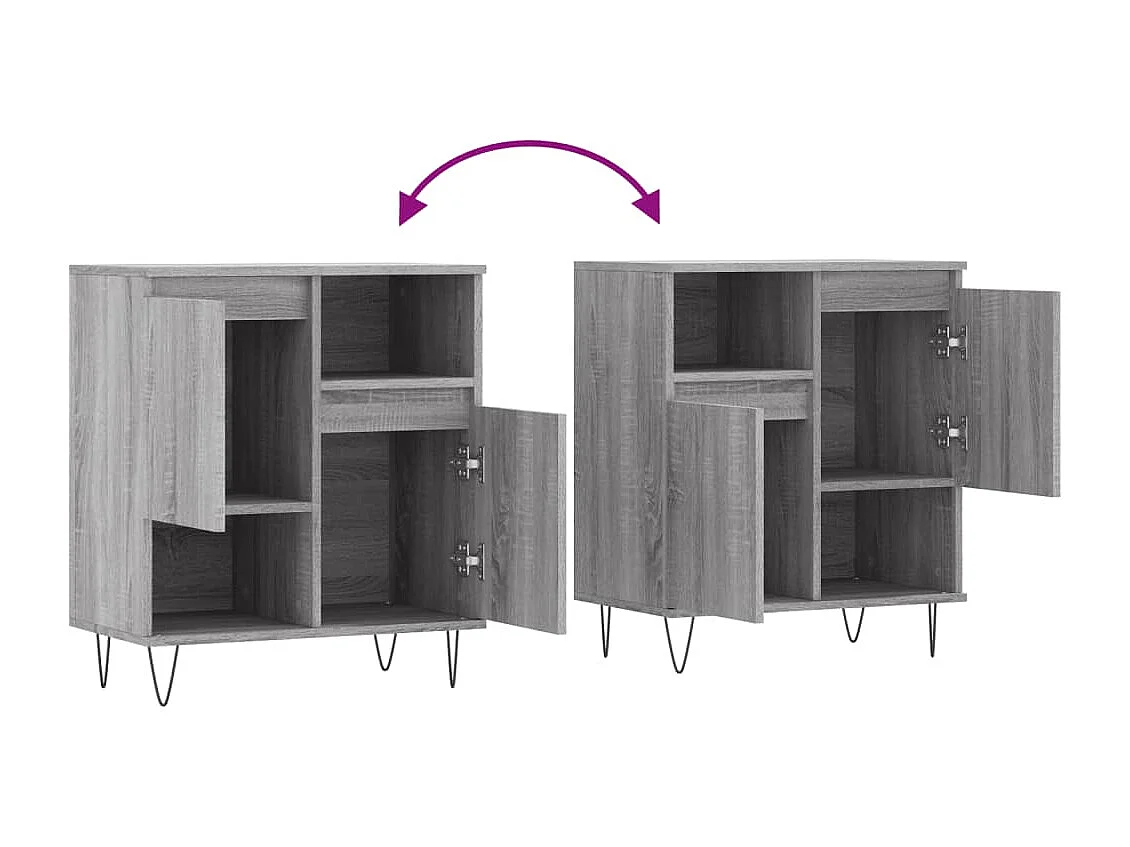 Buffet Sonoma gris 60x35x70 cm Bois d'ingénierie