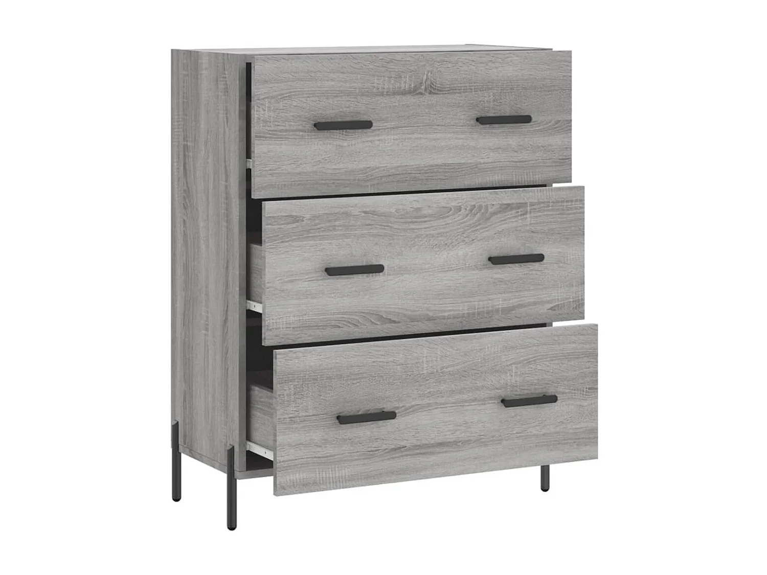 Credenza Grigio Sonoma 69,5x34x90 cm in Legno Multistrato