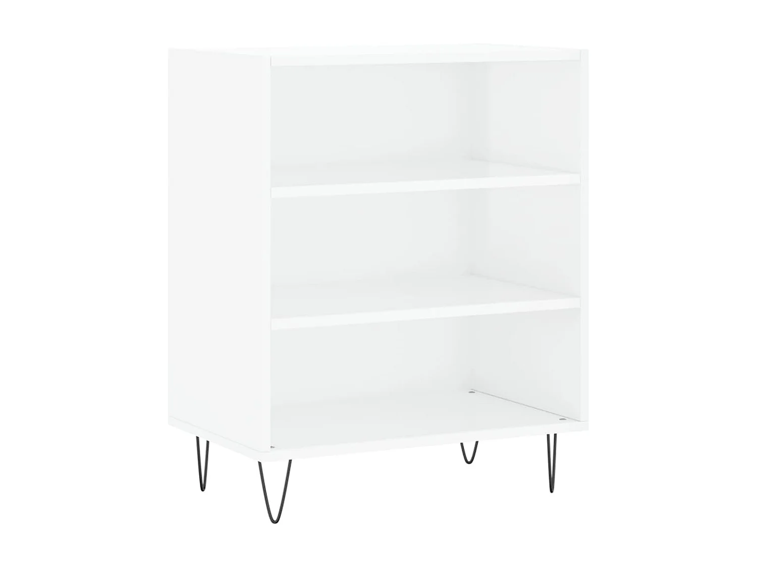 Buffet blanc brillant 57x35x70 cm bois d'ingénierie