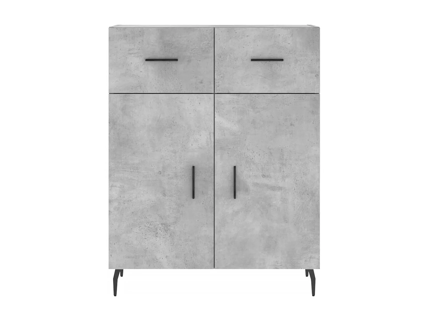 Buffet haut Gris béton 69,5x34x180 cm Bois d'ingénierie