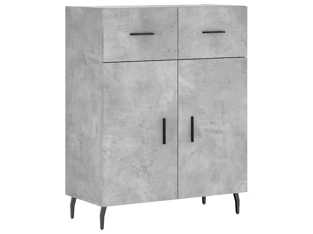 Highboard Betongrau 69,5x34x180 cm Holzwerkstoff