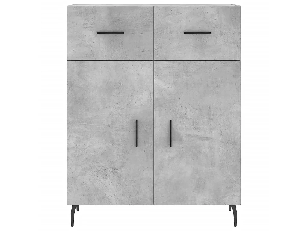 Highboard Betongrau 69,5x34x180 cm Holzwerkstoff