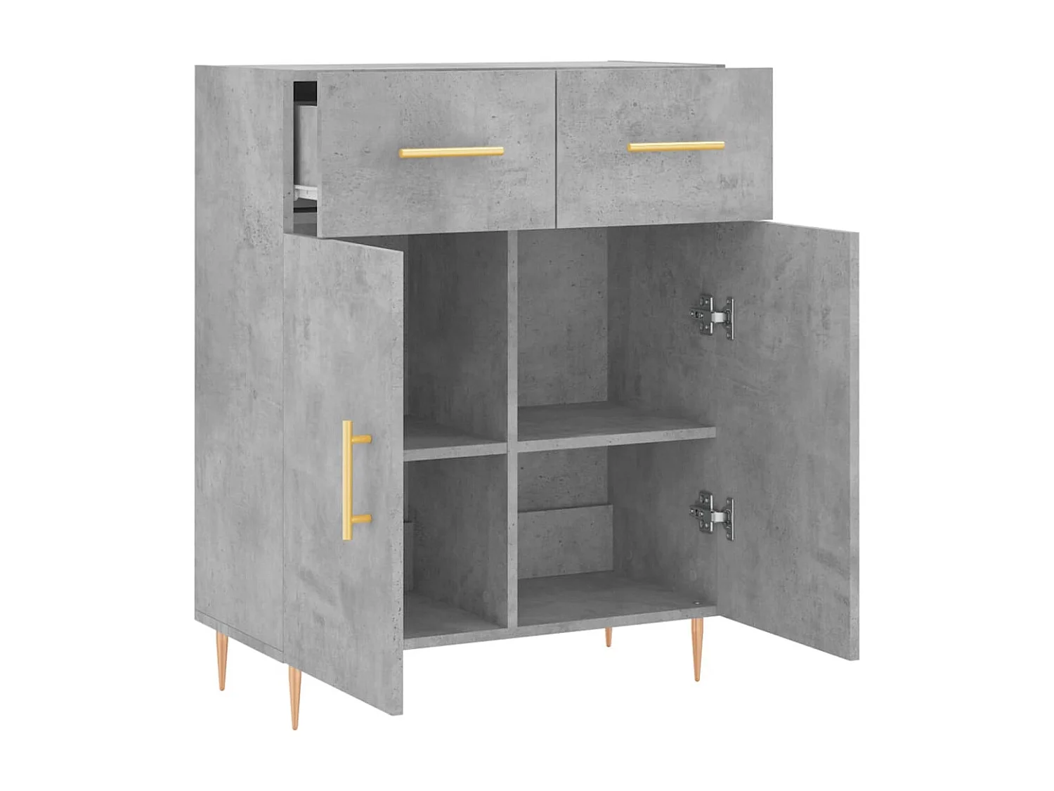 Sideboard Betongrau 69,5x34x90 cm Holzwerkstoff