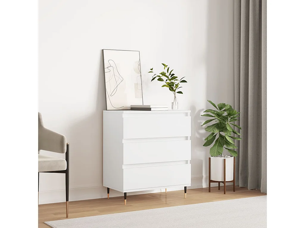 Buffet Blanc 60x35x70 cm Bois d'ingénierie