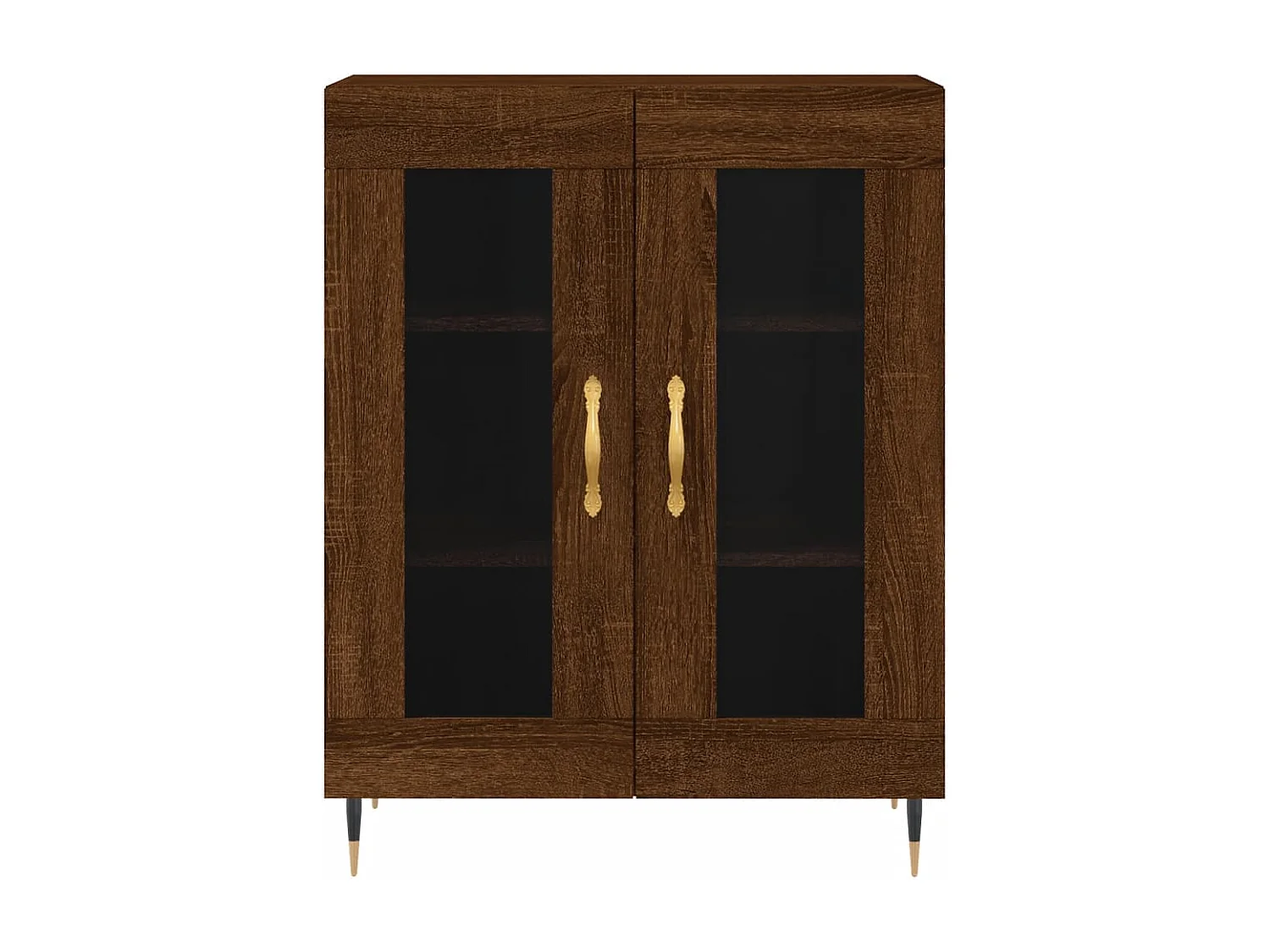 Buffet chêne marron 69,5x34x90 cm bois d'ingénierie