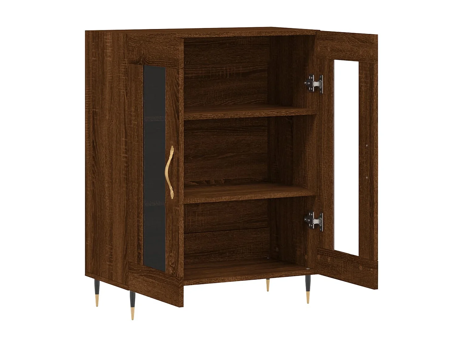 Buffet chêne marron 69,5x34x90 cm bois d'ingénierie