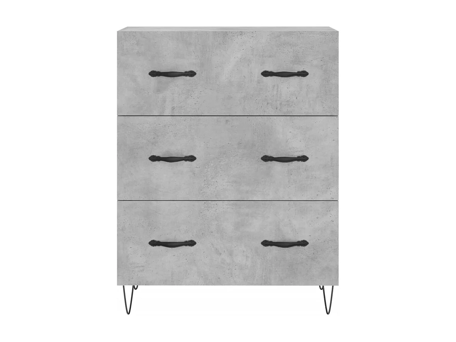 Aparador alto madera contrachapada gris hormigón 69,5x34x180 cm