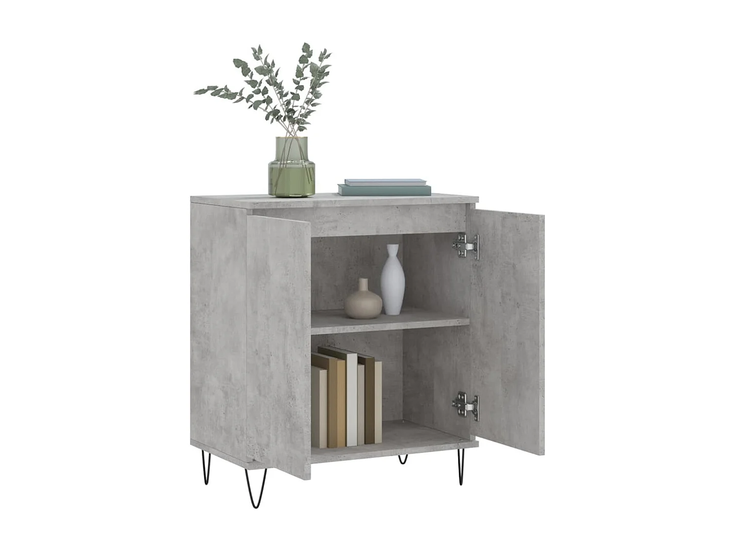 Buffet Gris béton 60x35x70 cm Bois d'ingénierie