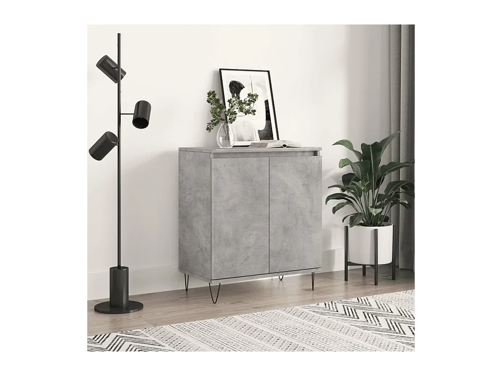 Credenza Grigio Cemento 60x35x70 cm in Legno Multistrato
