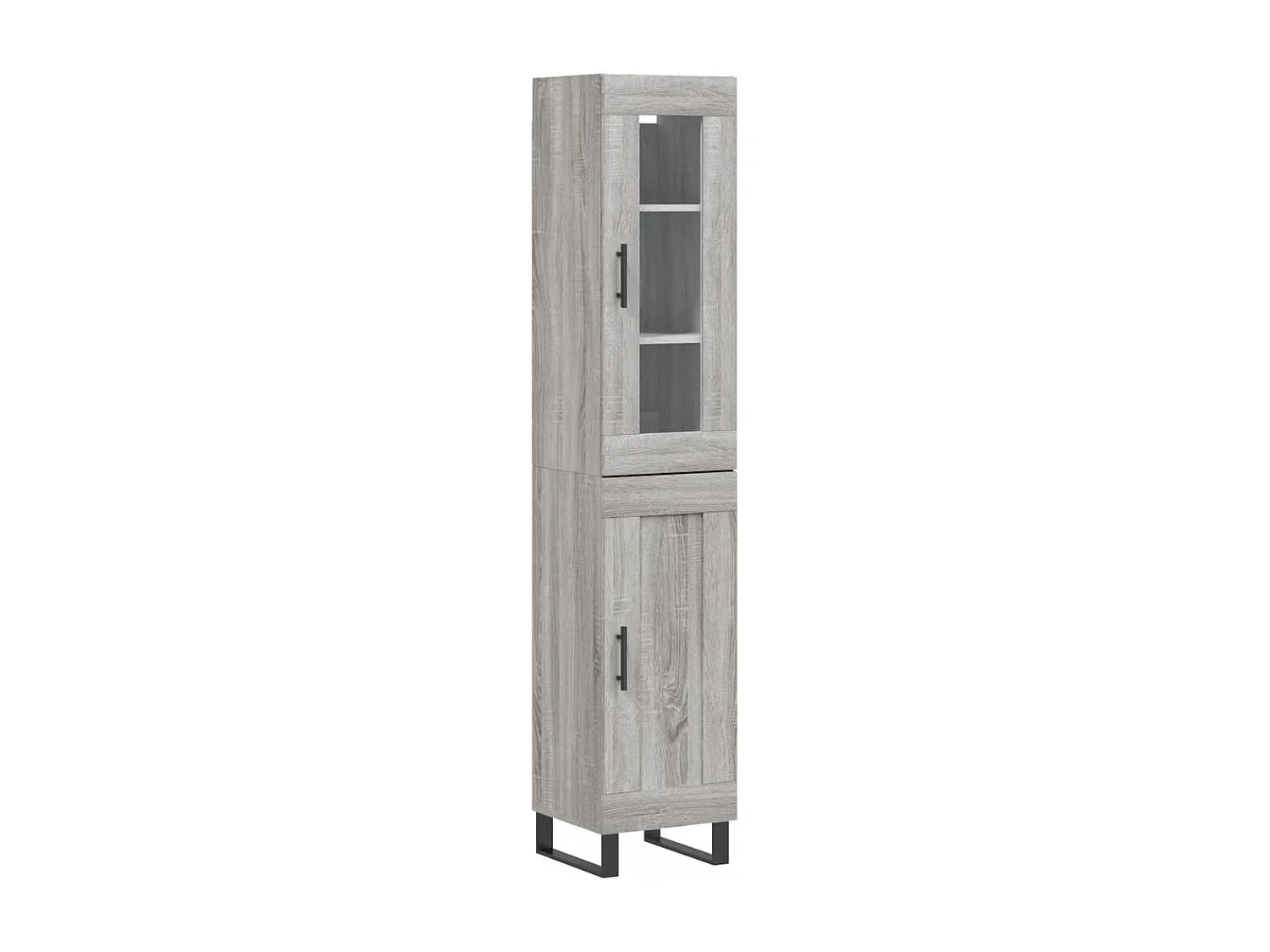 Credenza Grigio Sonoma 34,5x34x180 cm in Legno Multistrato