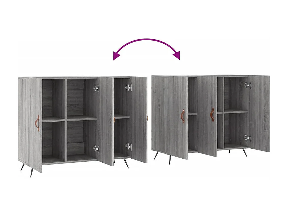 Sideboard Grau Sonoma 90x34x80 cm Holzwerkstoff