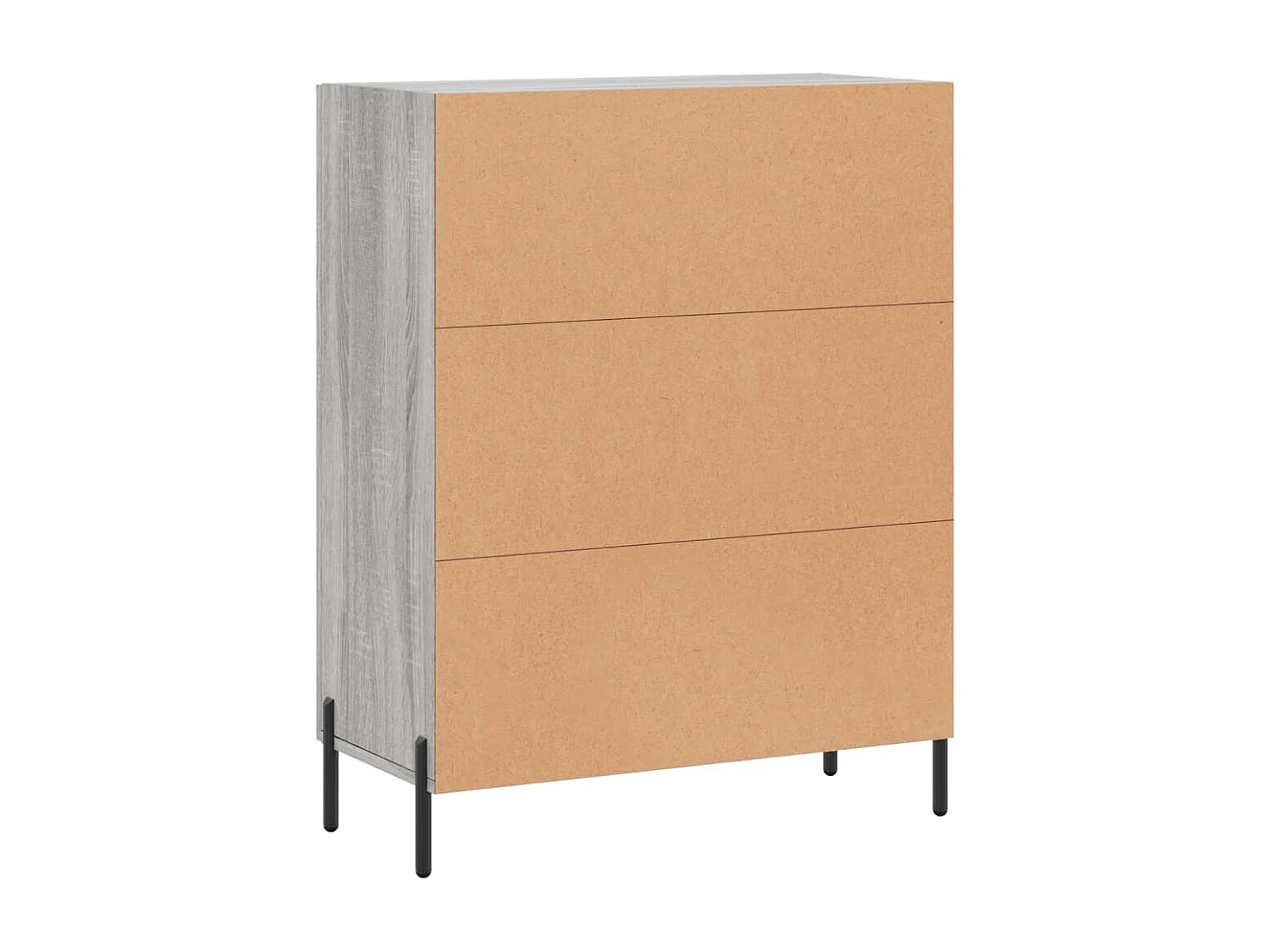 Dressoir 69,5x34x90 cm bewerkt hout grijs sonoma eikenkleurig