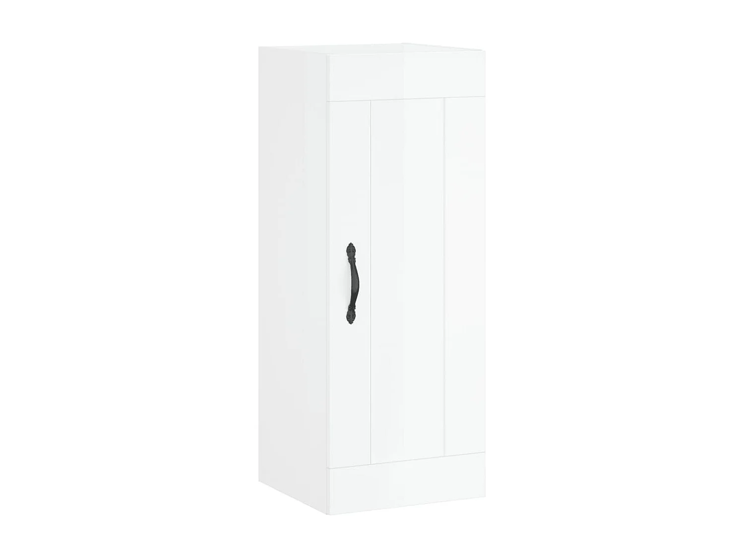 Highboard Hochglanz-Weiß 34,5x34x180 cm Holzwerkstoff