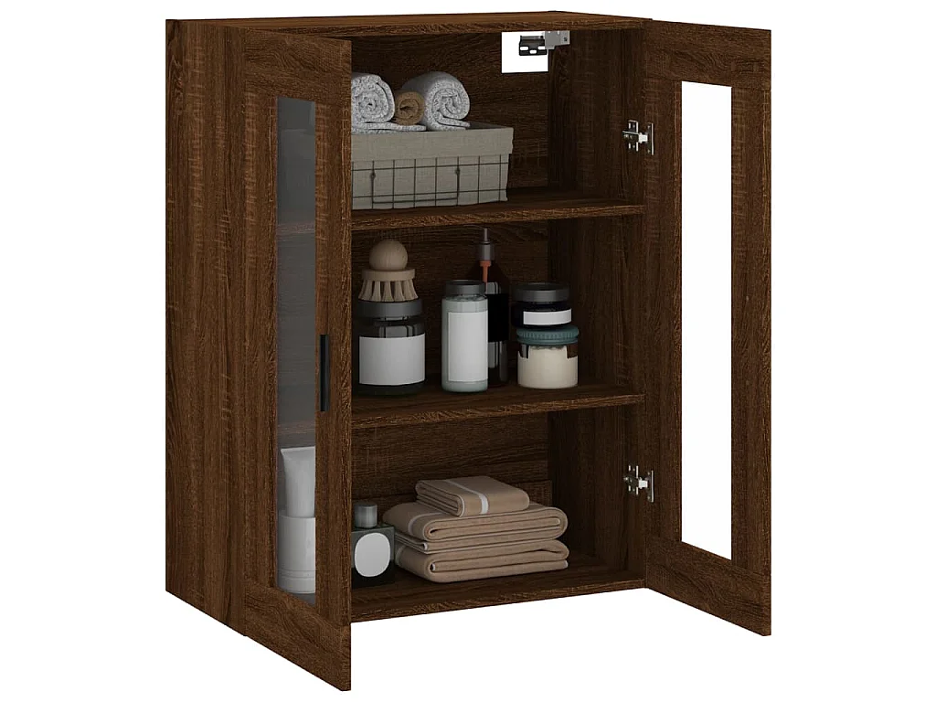 Mobile a Parete Rovere Marrone 69,5x34x90 cm