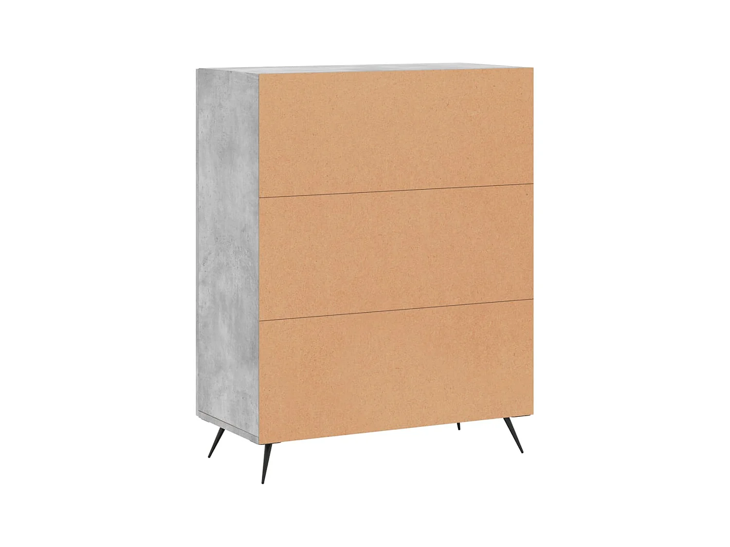 Dressoir 69,5x34x90 cm bewerkt hout betongrijs
