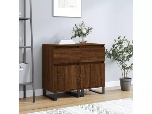 Kauf Unique Sideboards 2 Stk. Braun Eichen-Optik 40x35x70 cm Holzwerkstoff