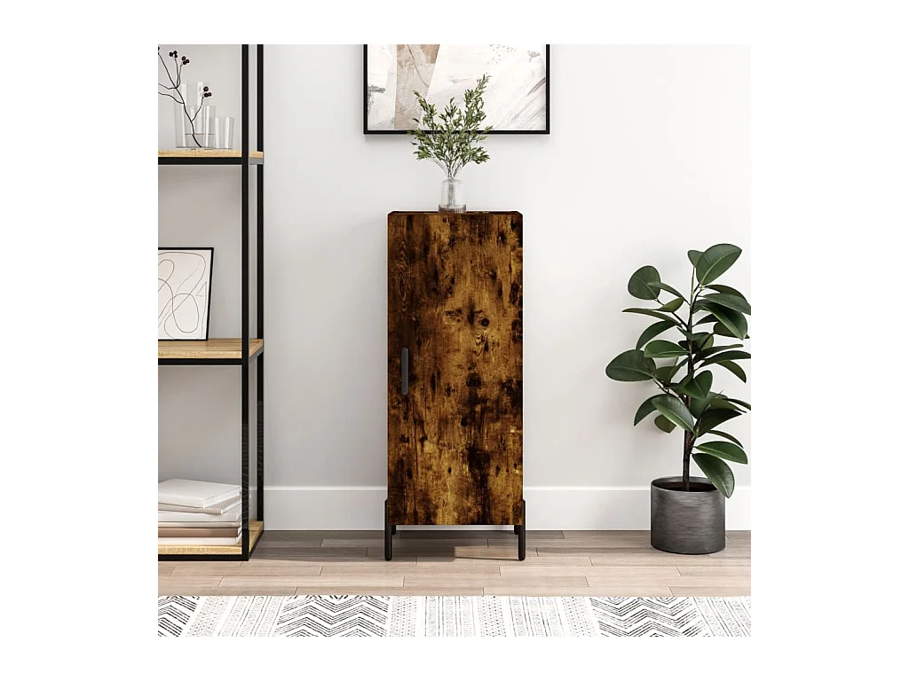 Buffet Chêne fumé 34,5x34x90 cm Bois d'ingénierie