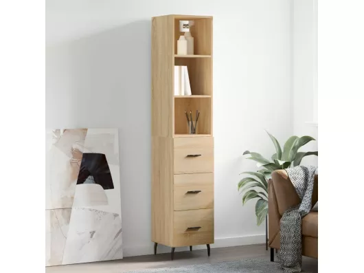 Kauf Unique Highboard Sonoma-Eiche 34,5x34x180 cm Holzwerkstoff