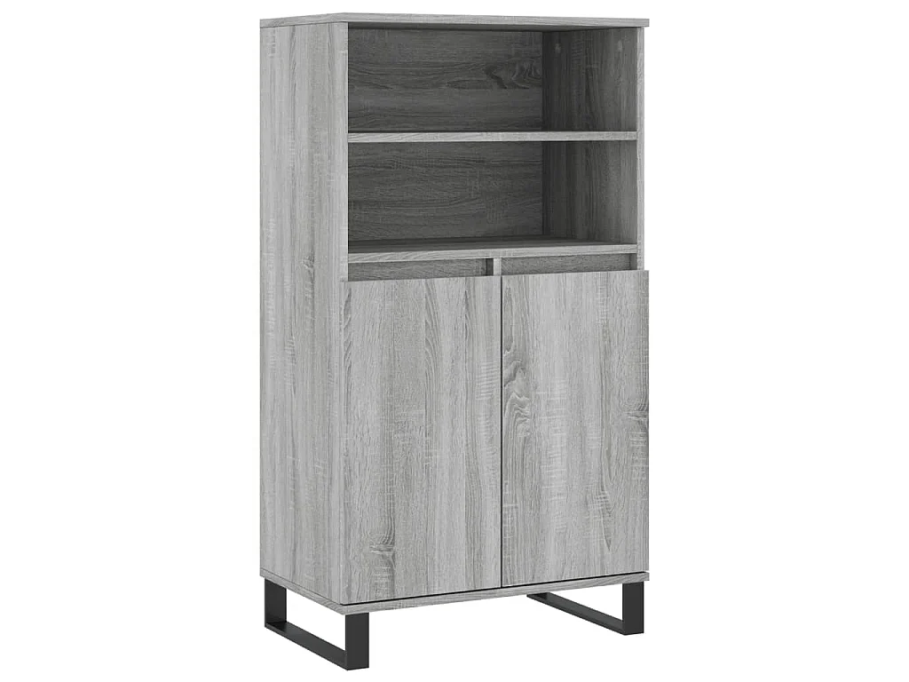 Highboard Grau Sonoma 60x36x110 cm Holzwerkstoff