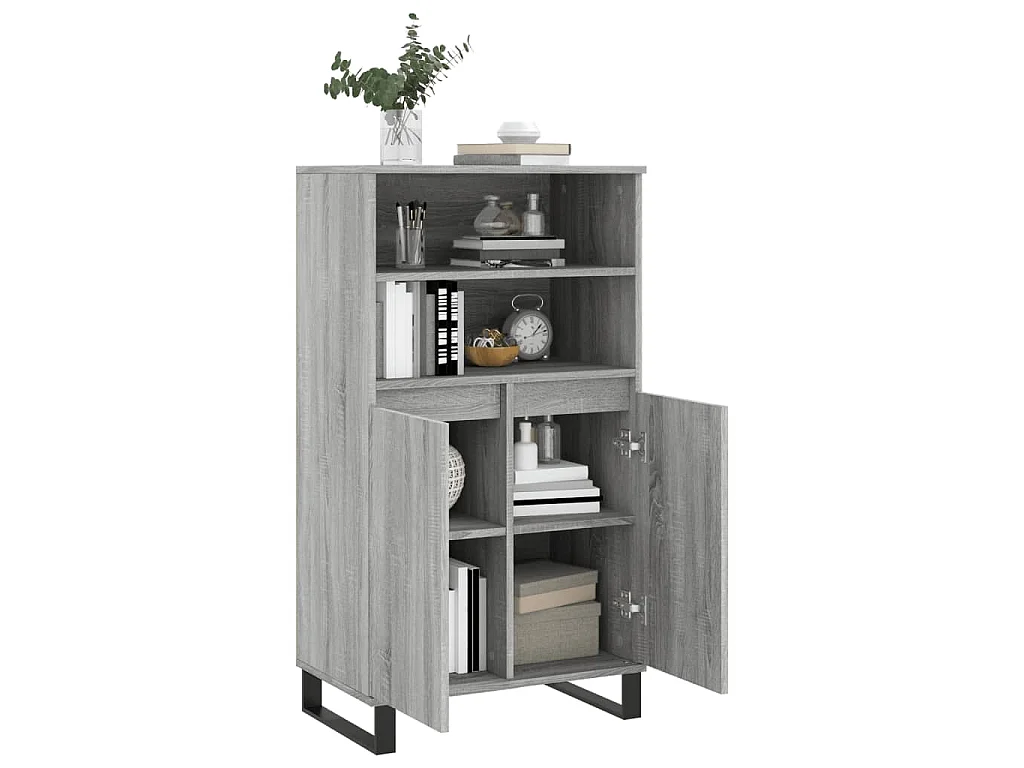 Highboard Grau Sonoma 60x36x110 cm Holzwerkstoff